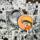 Pin de metal con el símbolo de la nube roja de la organización Akatsuki del anime Naruto.