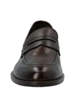 Mocasín de cuero para hombre, modelo Ligure, con diseño clásico tipo penny loafer, punta redonda y suela de goma.