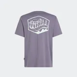 Remera manga corta color violeta con estampado del logo de la marca en el pecho.