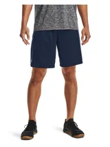 Short deportivo Under Armour Tech Mesh, color azul marino, de corte holgado, ligero y transpirable, diseñado para entrenamiento.