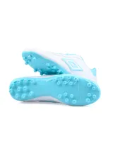Championes de fútbol Umbro Touch AT para hombre, color negro, con tapones moldeados para césped firme (FG). Presentan un diseño clásico con el logo Umbro en relieve en el lateral.
