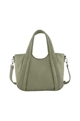 Cartera negra con organizador interno y tira regulable y desmontable.