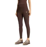 Calzas Adidas Ess Pes Tights de color marrón, con diseño ajustado y elástico, tiro alto y logotipo de la marca bordado en la pierna izquierda.
