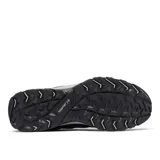 Championes de trekking Columbia modelo Crestwood, color negro con suela gris. Confeccionados con tecnología impermeable Omni-Tech y suela de alta tracción Omni-Grip, diseñados para caminatas y terrenos variados.