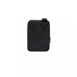 Bolso bandolera EA7 Emporio Armani de diseño compacto y deportivo, confeccionado en material sintético resistente de color negro. Cuenta con un compartimento principal con cierre, un bolsillo frontal con cierre y correa ajustable para el hombro. Incluye el logo de la marca estampado en contraste en la parte frontal.