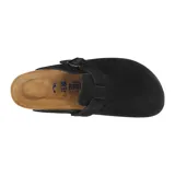 Zueco Boston SFB LEVE, color negro, con plantilla anatómica de corcho-látex y capellada de cuero gamuzado.
