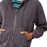 Canguro con cierre frontal, capucha con cordones ajustables, bolsillos tipo canguro y puños y ruedo acanalados. Presenta un diseño de calce holgado con logo bordado en el pecho.