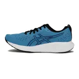 Championes de running Asics Gel Excite 10, color celeste con detalles en azul y negro.