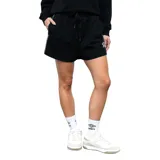 Short deportivo Umbro color negro, con cintura elástica ajustable mediante cordón, bolsillos laterales y detalle de vivos blancos en los laterales. Presenta el logo de la marca bordado en la pierna izquierda.