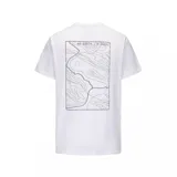 Remera de manga corta color blanco con logo de la marca estampado en el pecho en tono gris claro.