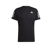 Remera de running negra para hombre, marca Adidas, modelo Own The Run. Confeccionada en tejido transpirable AEROREADY y detalles reflectantes.