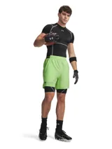 Calzas deportivas Under Armour HeatGear HG Elite Long Shorts de color negro, con diseño ajustado y costuras con detalles reflectantes. Cuentan con cintura elástica con el logotipo de la marca.