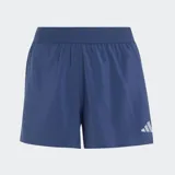 Short de running Adidas color azul, con cintura elástica y cordón de ajuste. Cuenta con calzoncillo interior de malla, bolsillo trasero con cierre y logo reflectivo de la marca en la pierna.