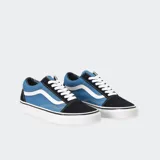 Championes Vans Old Skool azules con detalles en negro y blanco.