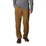 Pantalón convertible de hombre color marrón, modelo Silver Ridge de Columbia. Diseño cargo con bolsillos laterales con solapa y cremalleras en las perneras para transformarlo en short. Cintura parcialmente elástica con cinturón integrado.