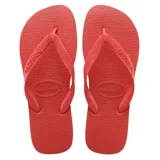 Ojotas Havaianas modelo Top, color gris oscuro con tiras plateadas metálicas con relieve.