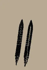 Par de caravanas largas con flecos de cadena fina color negro.