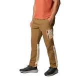 Pantalón cortavientos Columbia de color marrón, con tecnología Omni-Shield de repelencia avanzada a la lluvia y las manchas, cintura elástica ajustable y bolsillos con cierre en los laterales.