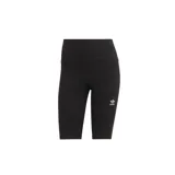 Calza corta de ciclismo Adidas Adicolor Essentials, color negro, de tiro alto y corte ajustado.