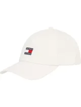 Gorra de béisbol blanca de algodón con logo de Tommy Jeans bordado en el frente.