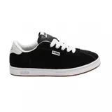 Championes Etnies Scam negros con detalles en blanco, de corte bajo y suela de goma.
