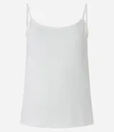 Musculosa básica Cortelle en color beige, con escote redondo y tirantes finos, confeccionada en poliamida con elastano.