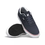 Championes Etnies Blitz grises con detalles en negro y suela blanca.