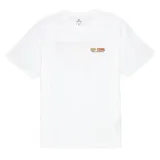 Remera blanca de manga corta Rip Curl, con pequeño logo estampado en el pecho y diseño clásico.