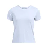 Remera deportiva Under Armour Launch Shortsleeve de color celeste, de manga corta y cuello redondo, confeccionada en tejido suave, ligero y transpirable con tecnología de absorción de sudor.