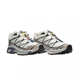 Championes Salomon modelo XT-6, diseñados para trail running y uso urbano. Presentan una estructura técnica con malla transpirable, refuerzos sintéticos, sistema de cordones rápidos Quicklace y entresuela con amortiguación avanzada.