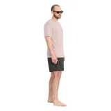 Short de baño Volcom con estampado de estilo camuflado floral en tonos verde militar y negro, cintura elástica con cordón ajustable negro.