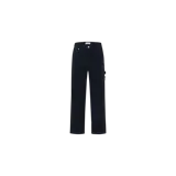 Pantalón chino Stone Island de corte holgado, color azul marino, con cierre de botón y bolsillos laterales.