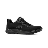 Championes deportivos Skechers Arch Fit Summits, modelo Daily Flow, en color negro. Presentan una parte superior de malla técnica transpirable, cierre de cordones y entresuela ligera con absorción de impactos. Incluyen plantilla patentada Arch Fit con soporte para el arco certificado por podólogos.