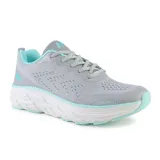Championes deportivos American Sport Emma, color celeste con detalles en rosa y suela blanca.