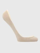 Calcetín invisible de corte bajo, diseñado específicamente para usar con ballerinas o calzado escotado. Presenta un diseño ergonómico con borde reforzado para mayor ajuste y comodidad.