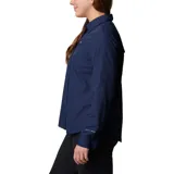 Camisa de manga larga Columbia modelo Silver Ridge 3.0 Ls en color azul marino, con cuello clásico, cierre frontal de botones, bolsillos en el pecho y ventilación.