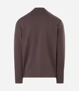 Remera térmica de manga larga Marfinno para hombre, en color marrón, con cuello alto tipo mock neck y diseño liso.