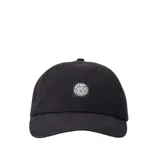 Gorra Rip Curl modelo Premium Surf Adj Cap, color negro, con visera curva y parche frontal bordado con la marca.
