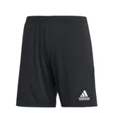 Short deportivo Adidas modelo Ent 22, color negro con logo de la marca estampado en blanco en la pierna derecha. Cuenta con cintura elástica y corte de tiro medio.