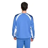 Buzo deportivo de cuello redondo marca Umbro, perteneciente al Club Nacional de Football. Presenta un diseño en tonos azul claro y azul oscuro con detalles en blanco, incluyendo el logo de la marca y el escudo del club bordados en el pecho.