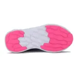 Championes de running Diadora Bresh, color lila con detalles en fucsia, verde y azul, con suela chunky blanca y fucsia.