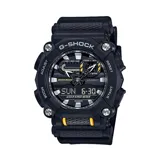 Reloj Casio G-Shock negro con detalles en amarillo, pantalla digital y correa de resina.