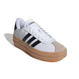 Championes Adidas VL Court Bold de mujer, color blanco con detalles en negro y beige.