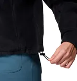 Campera de forro polar Columbia modelo Benton Springs, color negro, con cuello alto, cierre frontal completo, bolsillos laterales con cierre y puños elásticos.