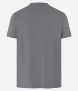 Remera de modal color gris, de corte comfort con cuello redondo y manga corta.