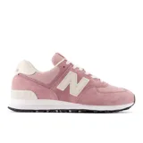 Championes urbanos New Balance modelo U574BWE, color rosa con detalles en blanco, confeccionados en gamuza y malla, con logo "N" característico en los laterales y entresuela ENCAP.