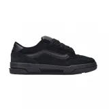 Championes Vans modelo Hylane, color negro, con diseño de perfil bajo, confeccionados en gamuza y materiales sintéticos, con la icónica banda lateral Sidestripe y suela de goma resistente.