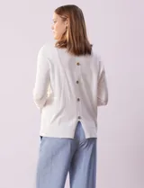 Cardigan tejido color blanco, marca Vila Milano.