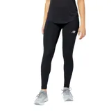 Calza deportiva de running color negro con logo de la marca estampado en la pierna. Cuenta con tecnología de secado rápido, cintura de altura media con cordón interno y bolsillos integrados.