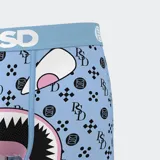 Calzoncillos bóxer de hombre PSD con estampado de algodón de azúcar en tonos celeste, rosa y blanco.